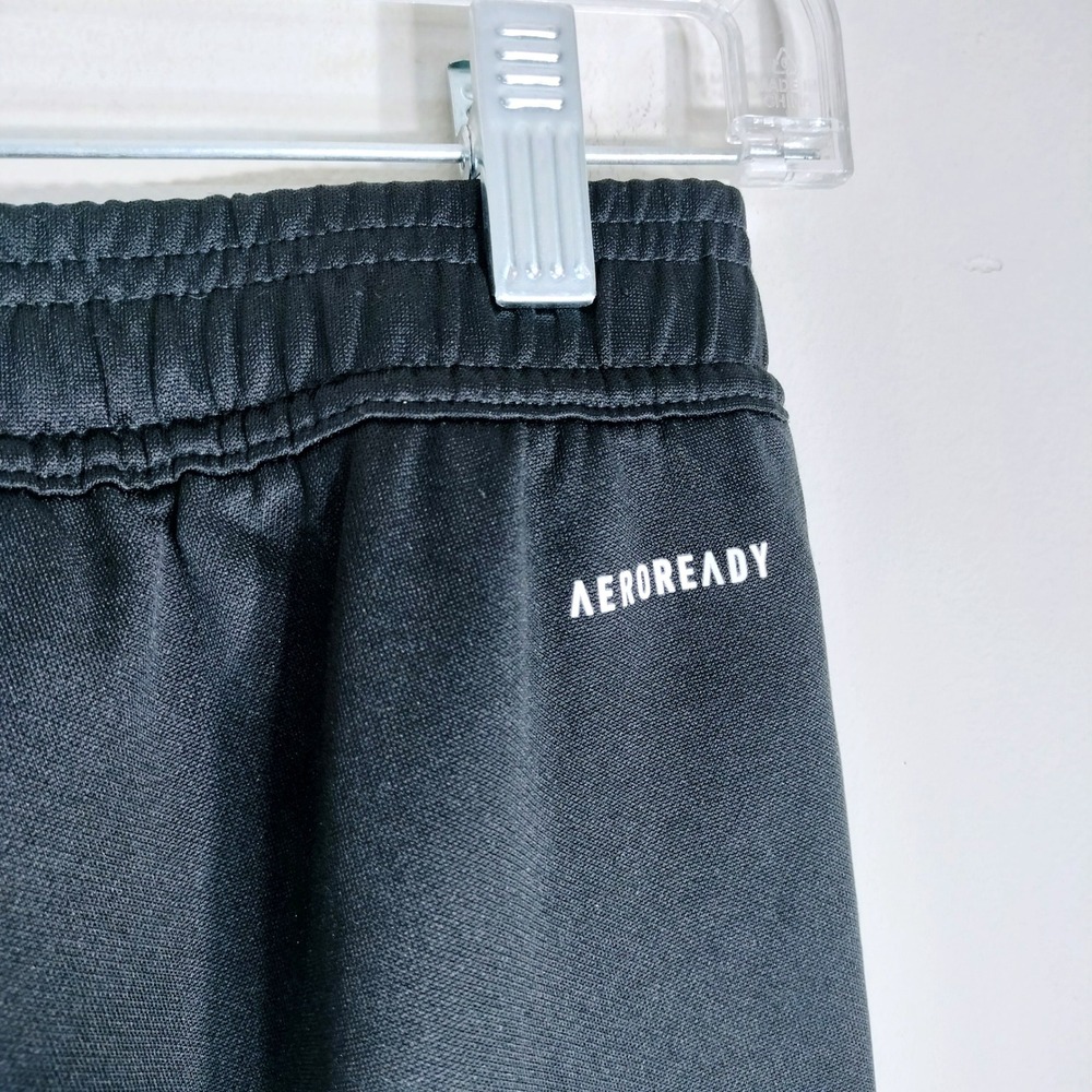 Adidas Youth Black Track Pants; Aeroready Primegreen Soccer Training Joggers - Picture 7 of 8